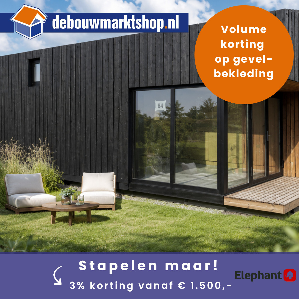 Eva-Last Composiet Gevelbekleding Natural Cedar Stripes S/L